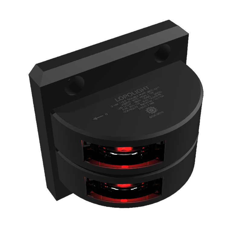 3nm, double Port Sidelight, black anodized dimmabl